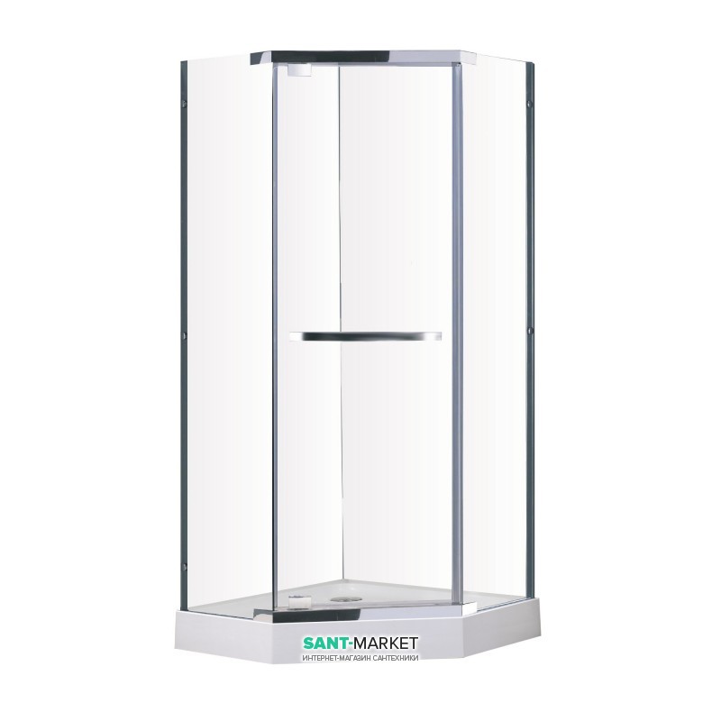 Душова кабіна Eger Talany 90x90 см профіль хром скло прозоре 599-555 / 1