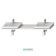 Столешница под раковину Jika Cubito 135-220 см с двумя вырезами белый H46J4240145001