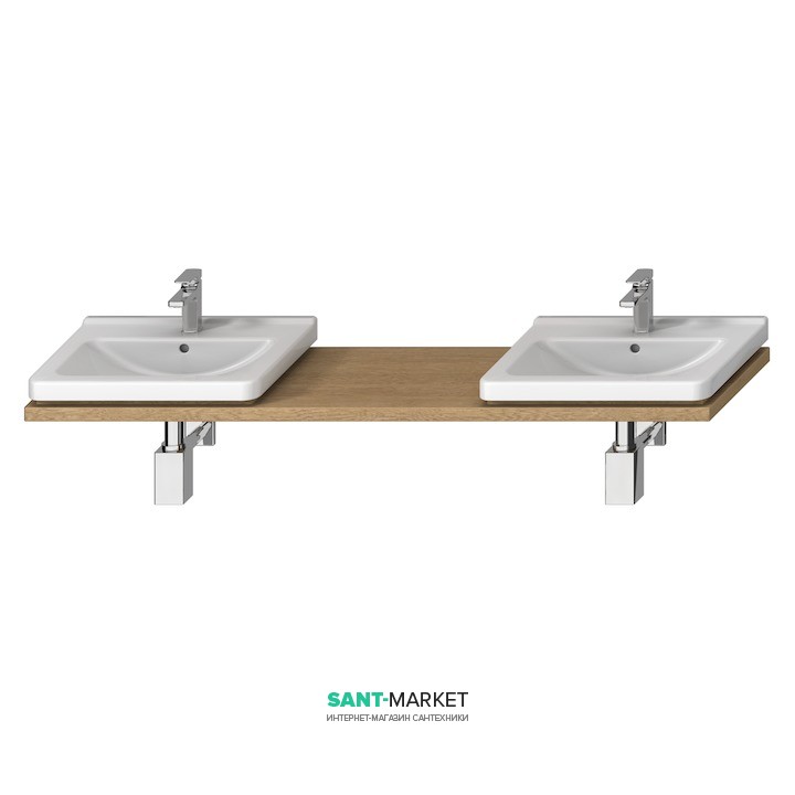 Стільниця під раковину Jika Cubito 135-220 см з двома вирізами дуб H46J4240145191