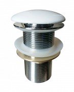 Донный клапан Volle click-clack латунь белый/хром 90-00-037white