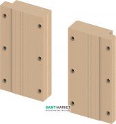 Комплект пластин TECE TECEprofil для крепления поручней безопасности дерево 9042008