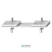 Столешница под раковину Jika Cubito 135-220 см с двумя вырезами белый H46J4240145001