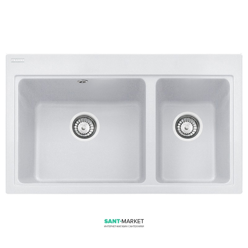 Мойка для кухни Franke Fiji FIG 620-80 врезная прямоугольная Fragranite белый 114.0367.672