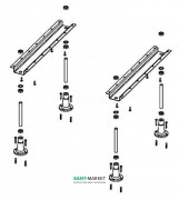 Ножки для угловых ванн Jika Deep сталь H2948230000001