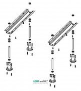 Ніжки для кутових ванн Jika Deep сталь H2948230000001