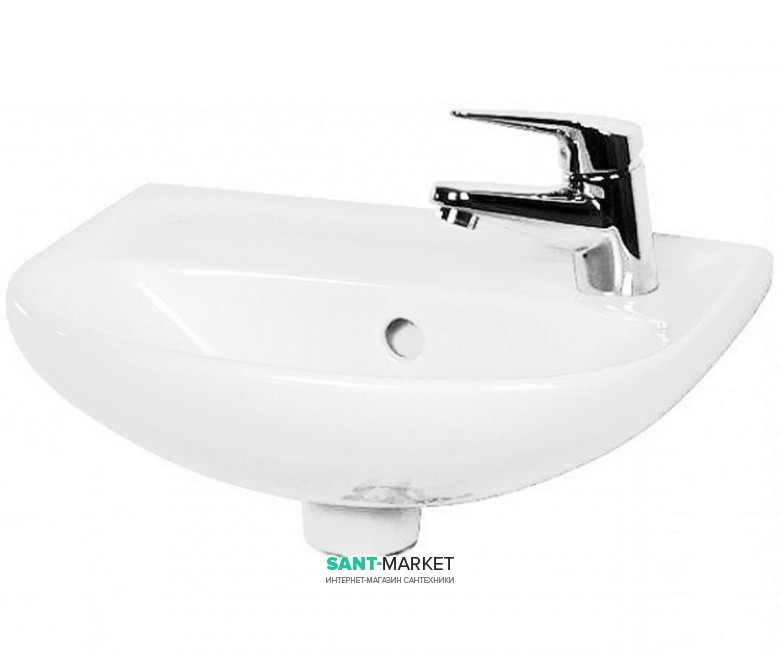 Мини-раковина для ванной Jika Lyra Plus 40х31 см отверстие справа белый H8153810001061