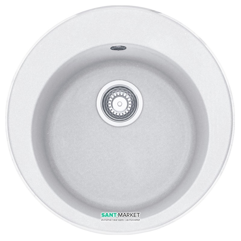 Мийка для кухні Franke Ronda ROG 610 врізна кругла Fragranite білий 114.0381.020