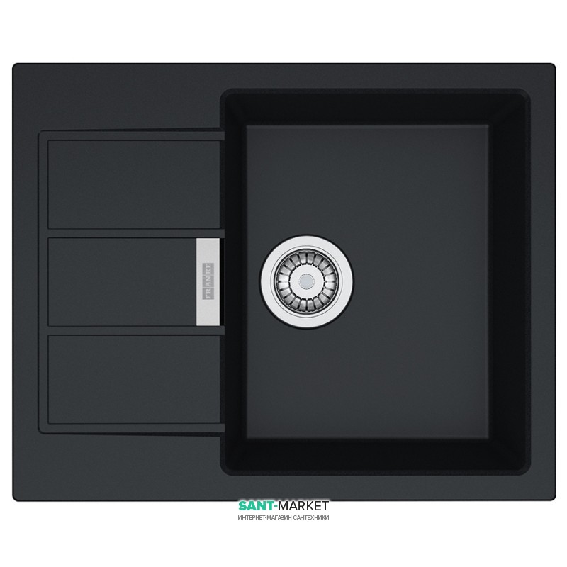 Мийка для кухні Franke Sirius SID 611-62 врізна зворотний з двома отворами Tectonite чорний 114.0497.931