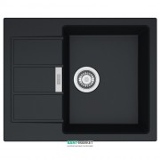 Мойка для кухни Franke Sirius SID 611-62 врезная оборотная с двумя отверстиями Tectonite черный 114.0497.931