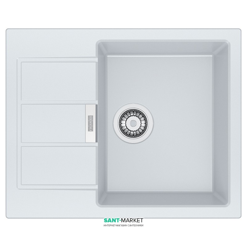 Мийка для кухні Franke Sirius SID 611-62 врізна зворотний з двома отворами Tectonite білий 114.0497.935