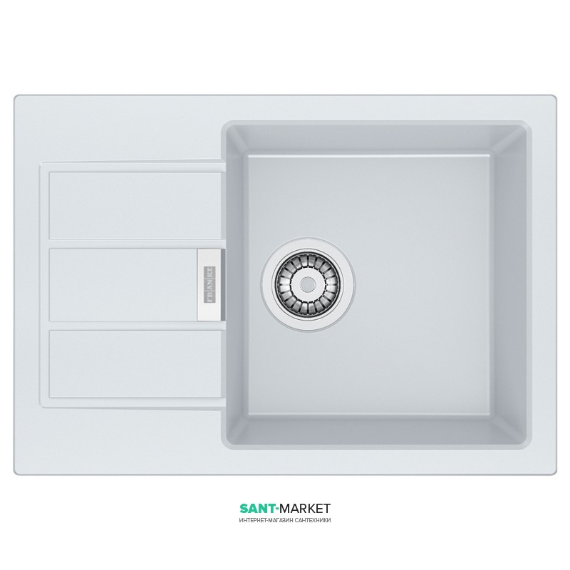 Мойка для кухни Franke Sirius SID 611-62 Slim врезная оборотная с двумя отверстиями Tectonite белый 114.0497.939