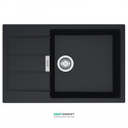 Мойка для кухни Franke Sirius SID 611-78 XL врезная оборотная с двумя отверстиями Tectonite черный 114.0497.952