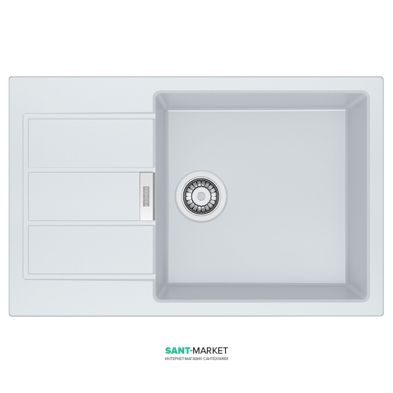 Мийка для кухні Franke Sirius SID 611-78 XL врізна зворотний з двома отворами Tectonite білий 114.0497.954