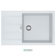 Мойка для кухни Franke Sirius SID 611-78 XL врезная оборотная с двумя отверстиями Tectonite белый 114.0497.954