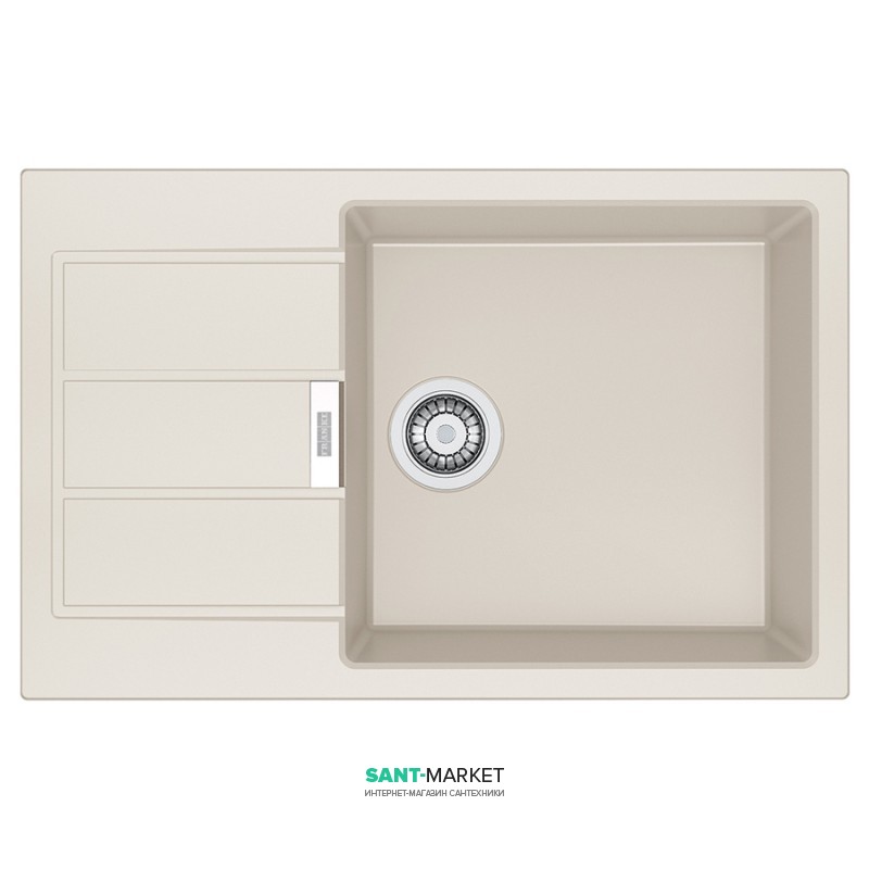 Мойка для кухни Franke Sirius SID 611-78 XL врезная оборотная с двумя отверстиями Tectonite маскарпоне 114.0497.955