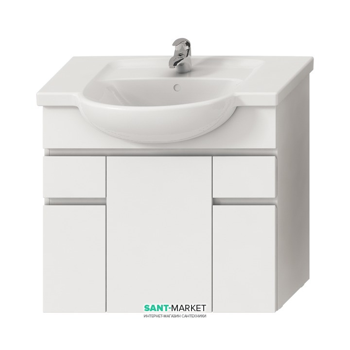 Тумба подвесная под раковину Jika Lyra Plus 80 см белый H4531520383001