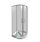 Душова кабіна Jika Lyra Plus 80х80 см білий профіль прозоре скло H2533810006681
