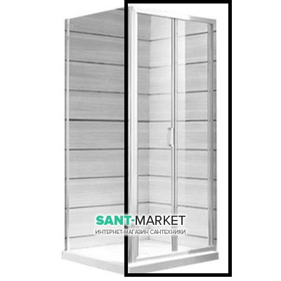 Дверь душевая Jika Lyra Plus 90 см белый профиль прозрачное стекло H2553820006681