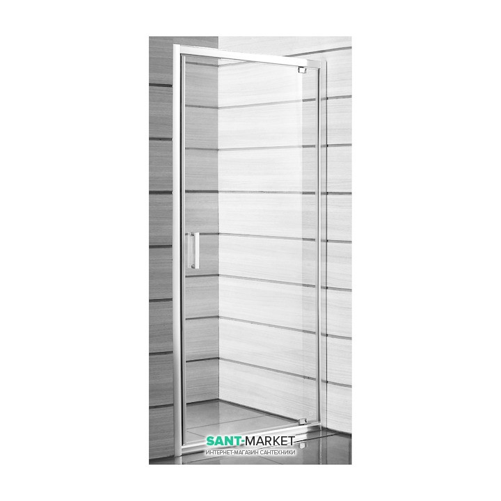 Двері душова Jika Lyra Plus 90 см білий профіль прозоре скло H2543820006681