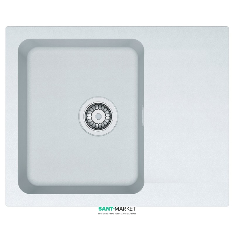 Мийка для кухні Franke Orion OID 611-62 врізна зворотний з двома отворами Tectonite білий 114.0498.007