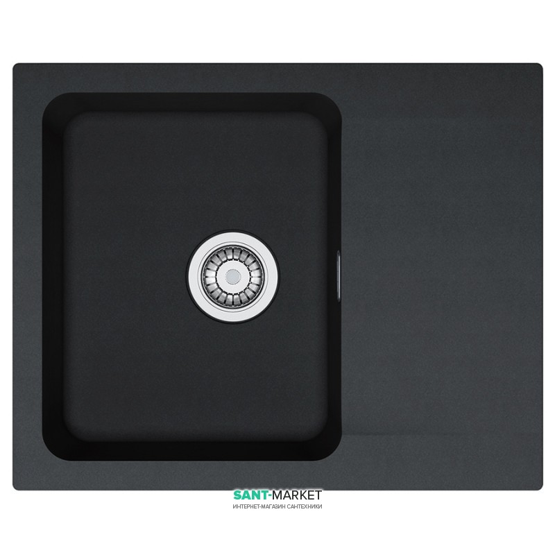 Мийка для кухні Franke Orion OID 611-62 врізна зворотний з двома отворами Tectonite чорний 114.0498.008