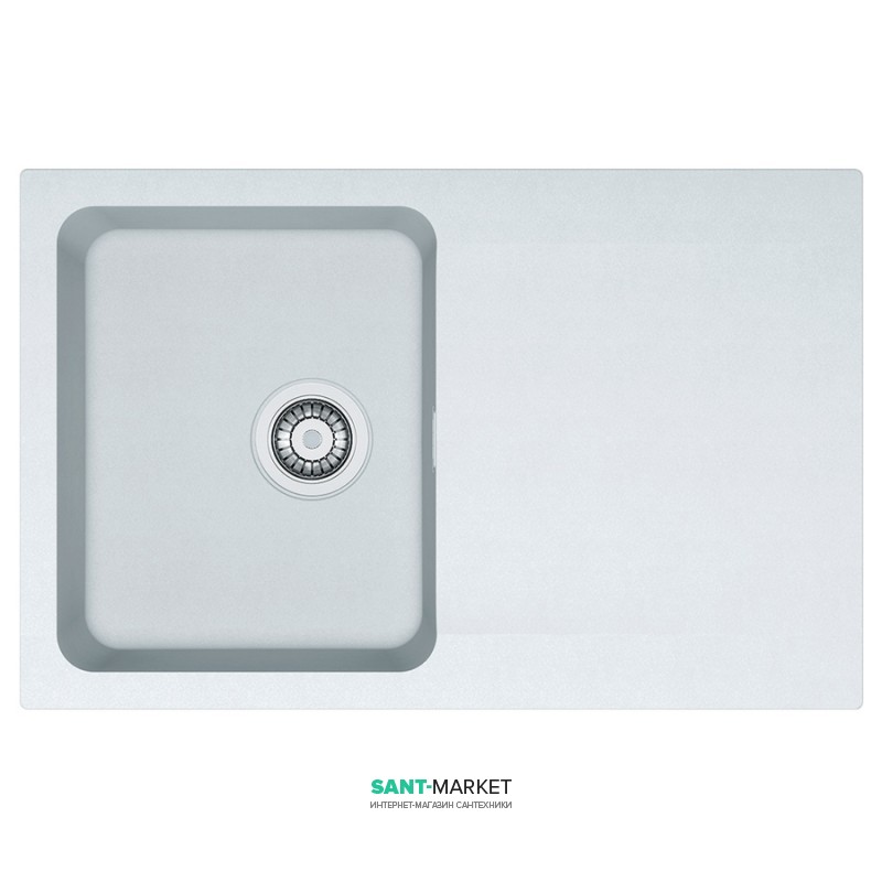 Мийка для кухні Franke Orion OID 611-78 врізна зворотний з двома отворами Tectonite білий 114.0498.010