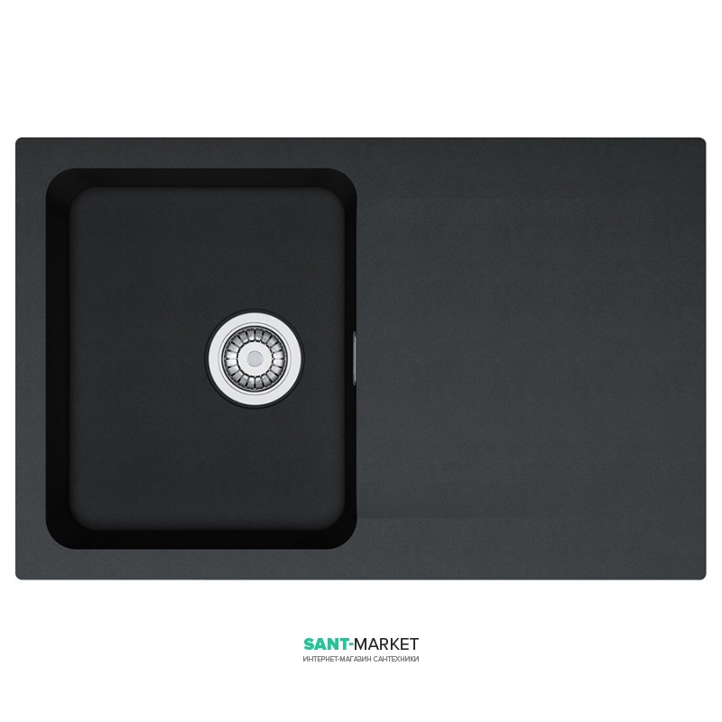 Мойка для кухни Franke Orion OID 611-78 врезная оборотная с двумя отверстиями Tectonite черный 114.0498.031