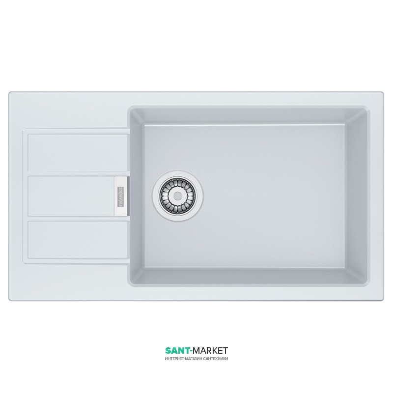 Мойка для кухни Franke Sirius SID 611-78 XL Slim врезная оборотная с двумя отверстиями Tectonite белый 114.0497.982