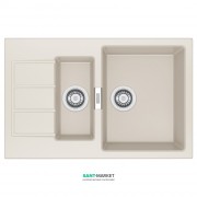 Мийка для кухні Franke Sirius SID 651-78 врізна зворотний з двома отворами Tectonite маскарпоне 114.0497.987