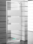 Дверь душевая Jika Lyra Plus 80 см белый профиль полосатое стекло H2543810006651