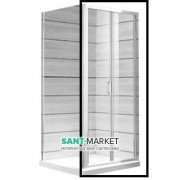 Дверь душевая Jika Lyra Plus 80 см белый профиль прозрачное стекло H2553810006681