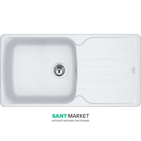 Мойка для кухни Franke Antea AZG 611-97 XL врезная оборотная Fragranite белый 114.0499.180