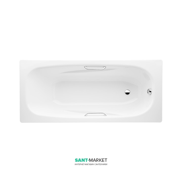 Стальная ванна Jika Alma 170х75 см с ручками белый H2342740000001
