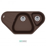 Мийка для кухні Franke Antea AZG 661-E врізна кутова Fragranite шоколад 114.0499.210