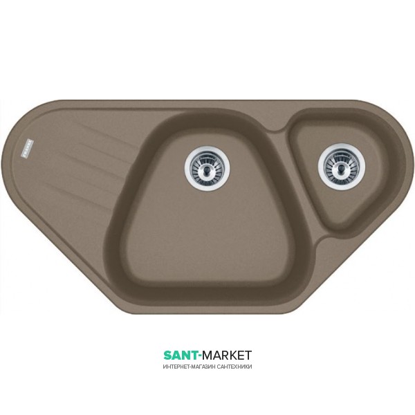 Мойка для кухни Franke Antea AZG 661-E врезная угловая Fragranite миндаль 114.0499.224