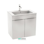 Тумба подвесная с раковиной для ванной Jika Cube 65х43 см белый H4536011763001