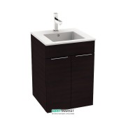 Тумба підвісна з раковиною для ванної Jika Cube 45х43 см темний дуб H4536211763021