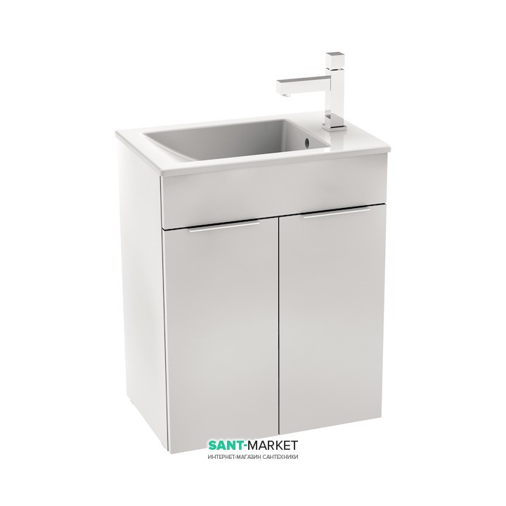 Тумба подвесная с раковиной для ванной Jika Cube 50х34 см белый H4536411763001