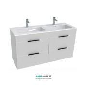 Тумба с двойной раковиной для ванной Jika Cube 120х43 см белый H4536621763001