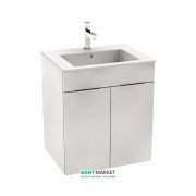 Тумба подвесная с раковиной для ванной Jika Cube 55х43 см белый H4536111763001