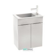 Тумба подвесная с раковиной для ванной Jika Cube 50х34 см белый H4536411763001