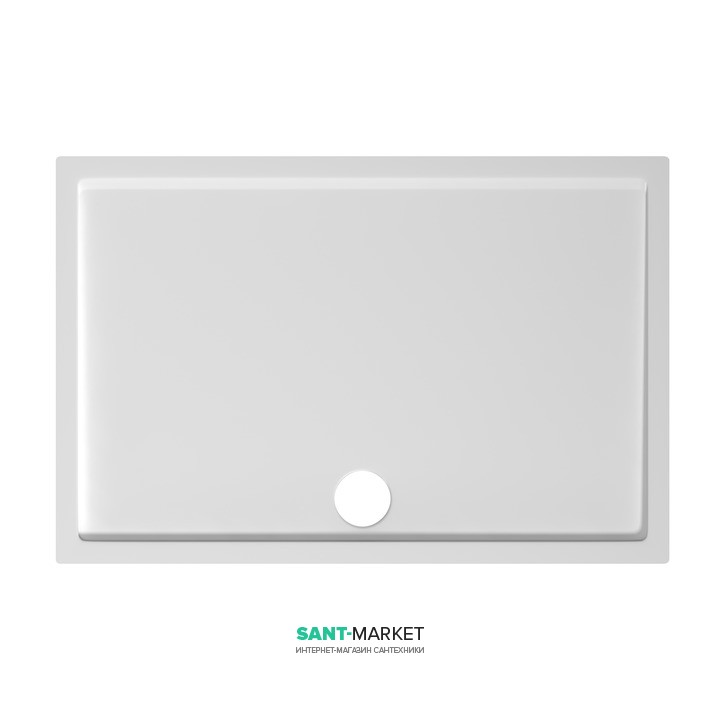 Душовий піддон Jika Padana прямокутний 100x80 см мармур білий H2119340000001