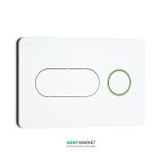 Панель смыва Jika Modul PL8 двойной смыв белая основа зелёное кольцо H8936460000001