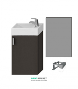 Тумба подвесная с раковиной Jika Petit зеркалом и подсветкой  серый H4535141753011