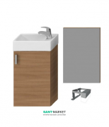 Тумба подвесная с раковиной Jika Petit зеркалом и подсветкой вишня H4535141753081