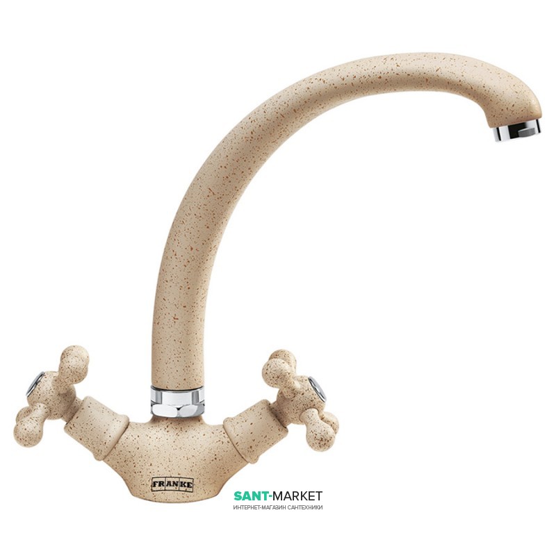Смеситель для кухни Franke Ambra двухвентильный латунь бежевый 115.0027.879