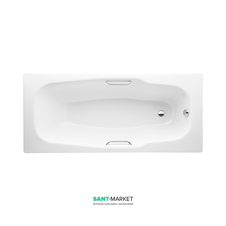 Сталева ванна Jika Praga 170х80 см з ручками білий H2343740000001