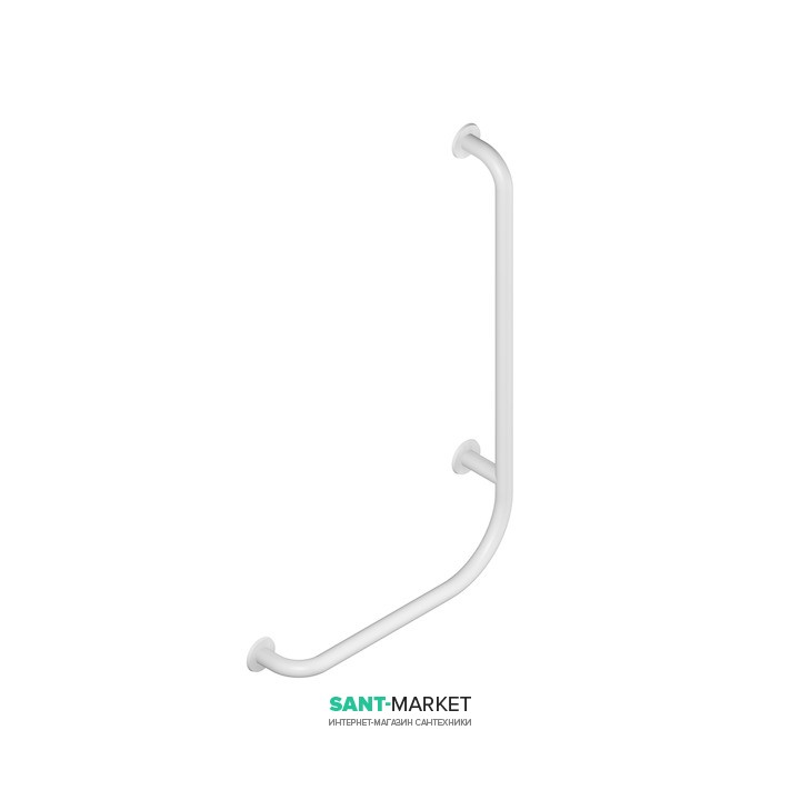 Поручень для ванной Jika Universum 75х45 см левый белый H3897120000001