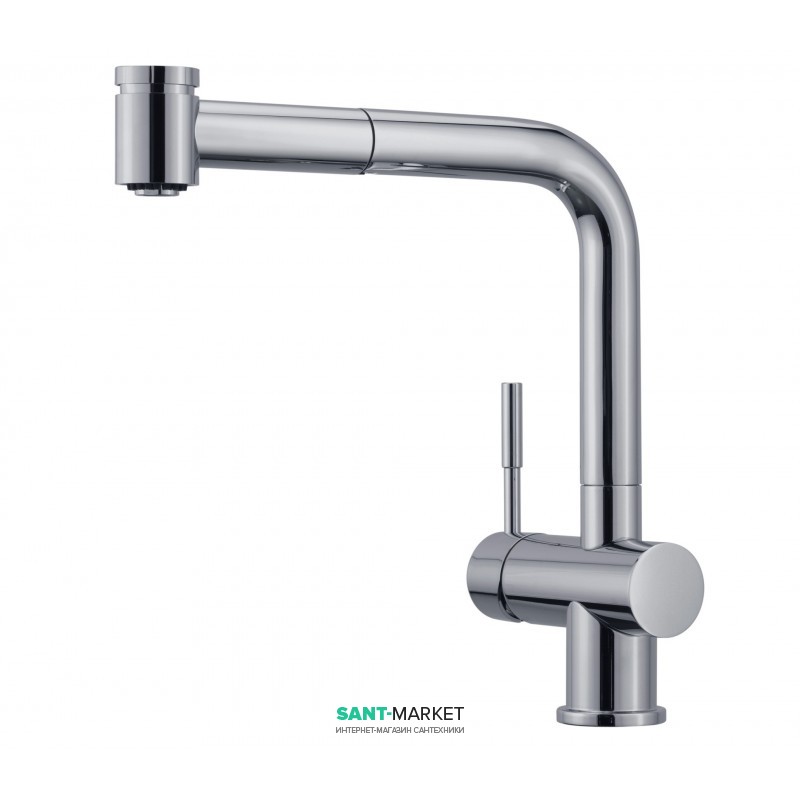 Смеситель для кухни Franke Logik Pull Out однорычажный с выносным изливом латунь хром 115.0081.528