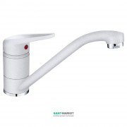 Смеситель для кухни Franke Novara-Plus однорычажный латунь покрытие Fragranit белый 115.0470.658